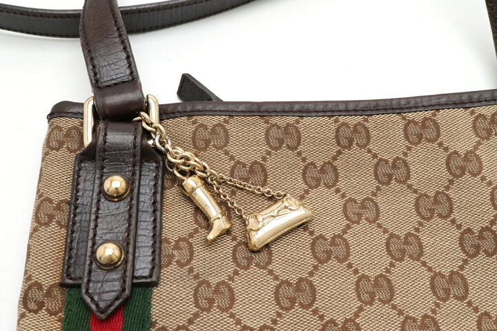楽天市場】【バッグ】GUCCI グッチ GGキャンバス シェリーライン 