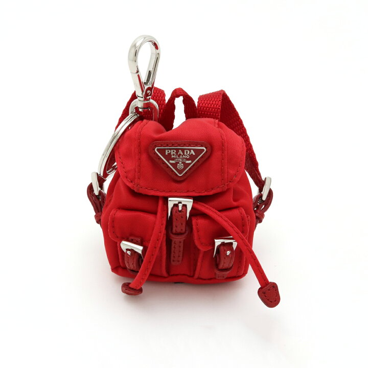 PRADA どけ ジャグラーキーホルダー レッド/ブラック