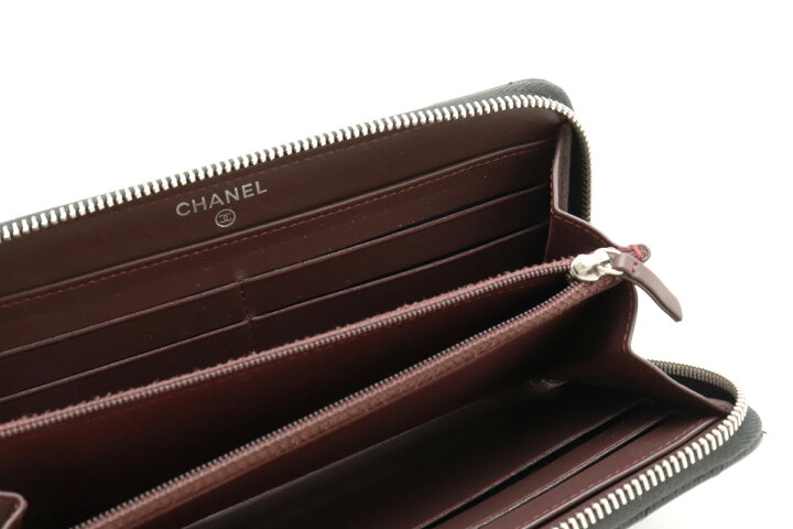 楽天市場】【財布】CHANEL シャネル シェブロン Vステッチ ラウンド  