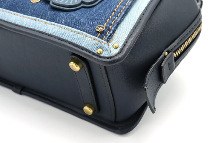 楽天市場】【バッグ】COACH コーチ レザー デニム ハンドバッグ 2way  