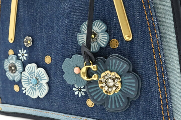 楽天市場】【バッグ】COACH コーチ レザー デニム ハンドバッグ 2way  