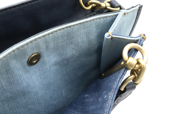 楽天市場】【バッグ】COACH コーチ レザー デニム ハンドバッグ 2way  