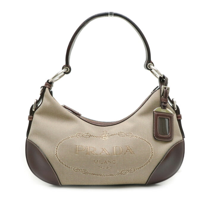 楽天市場】【バッグ】PRADA プラダ ロゴジャガード ハンドバッグ ワン  