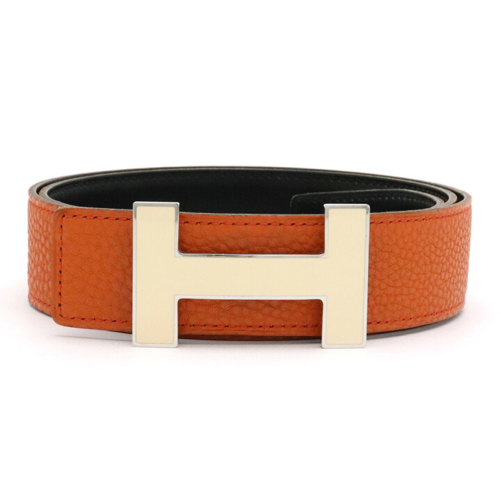 楽天市場】HERMES エルメス クイズ Hベルト リバーシブル BOXカーフ  