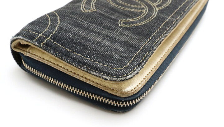 楽天市場】【財布】CHANEL シャネル スパークリングデニム ラウンド  