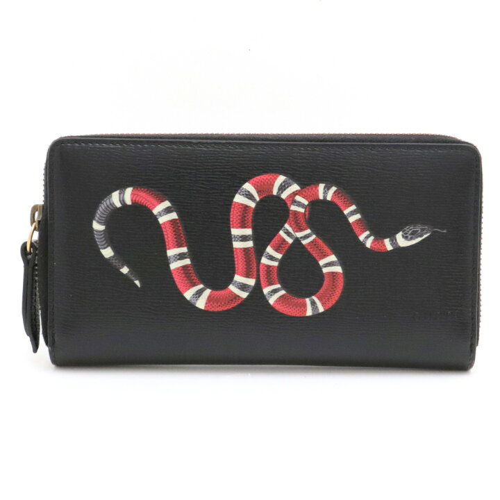楽天市場】【財布】GUCCI グッチ スネーク プリント レザー ジップ 
