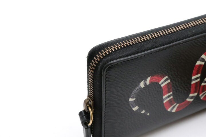 楽天市場】【財布】GUCCI グッチ スネーク プリント レザー ジップ  