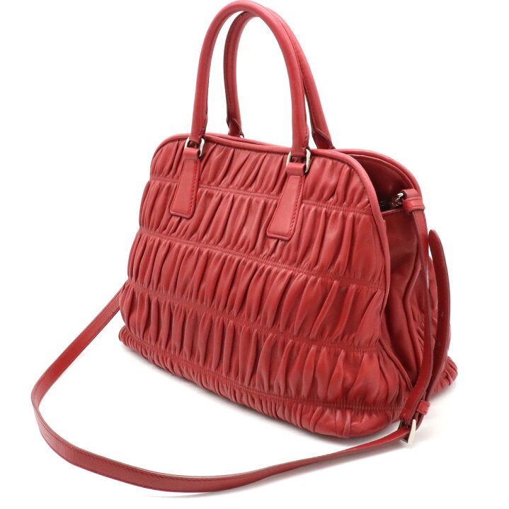 楽天市場】【バッグ】PRADA プラダ NAPPA GAUFRE ギャザー 