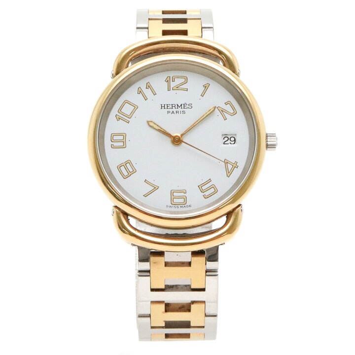 楽天市場】【ウォッチ】HERMES エルメス プルマン ホワイト文字盤  