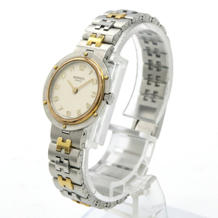 楽天市場】【ウォッチ】HERMES エルメス クリッパー デイト ホワイト  