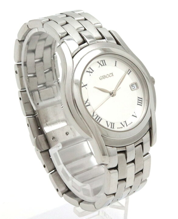楽天市場】【ウォッチ】GUCCI グッチ シルバーグレー文字盤 デイト  