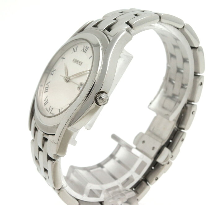 楽天市場】【ウォッチ】GUCCI グッチ シルバーグレー文字盤 デイト  