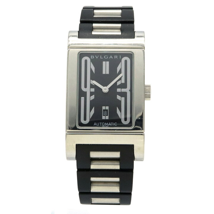 楽天市場】【ウォッチ】 BVLGARI ブルガリ レッタンゴロ ブラック文字 