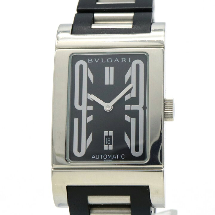 楽天市場】【ウォッチ】 BVLGARI ブルガリ レッタンゴロ ブラック文字 