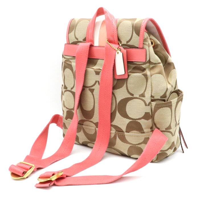 楽天市場】【バッグ】COACH コーチ シグネチャー ストライプ バック  