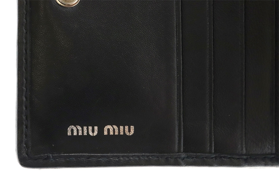 楽天市場】【財布】Miu Miu ミュウ ミュウ マテラッセ 二つ折り財布 