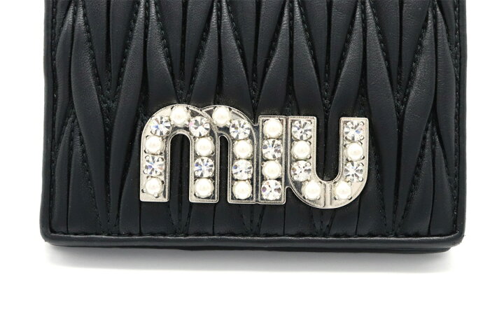 楽天市場】【財布】Miu Miu ミュウ ミュウ マテラッセ 二つ折り財布 