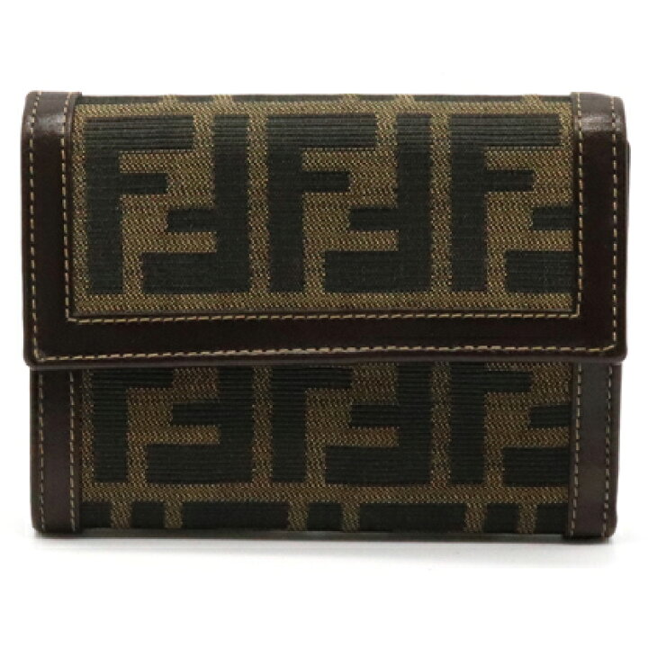 楽天市場】【財布】FENDI フェンディ ズッカ柄 三つ折り財布 レザー  