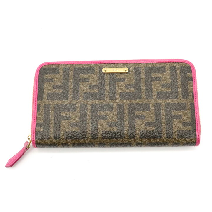 楽天市場】【財布】FENDI フェンディ ズッカ柄 ラウンドファスナー 長 