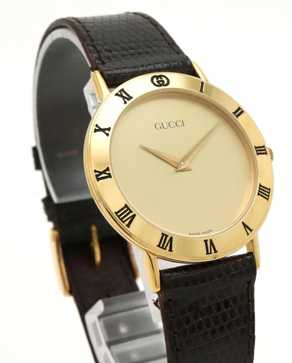 楽天市場】【ウォッチ】GUCCI グッチ ゴールド文字盤 GP ゴールド  