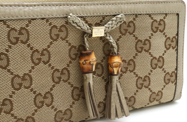 楽天市場】【財布】GUCCI グッチ GGキャンバス バンブータッセル  