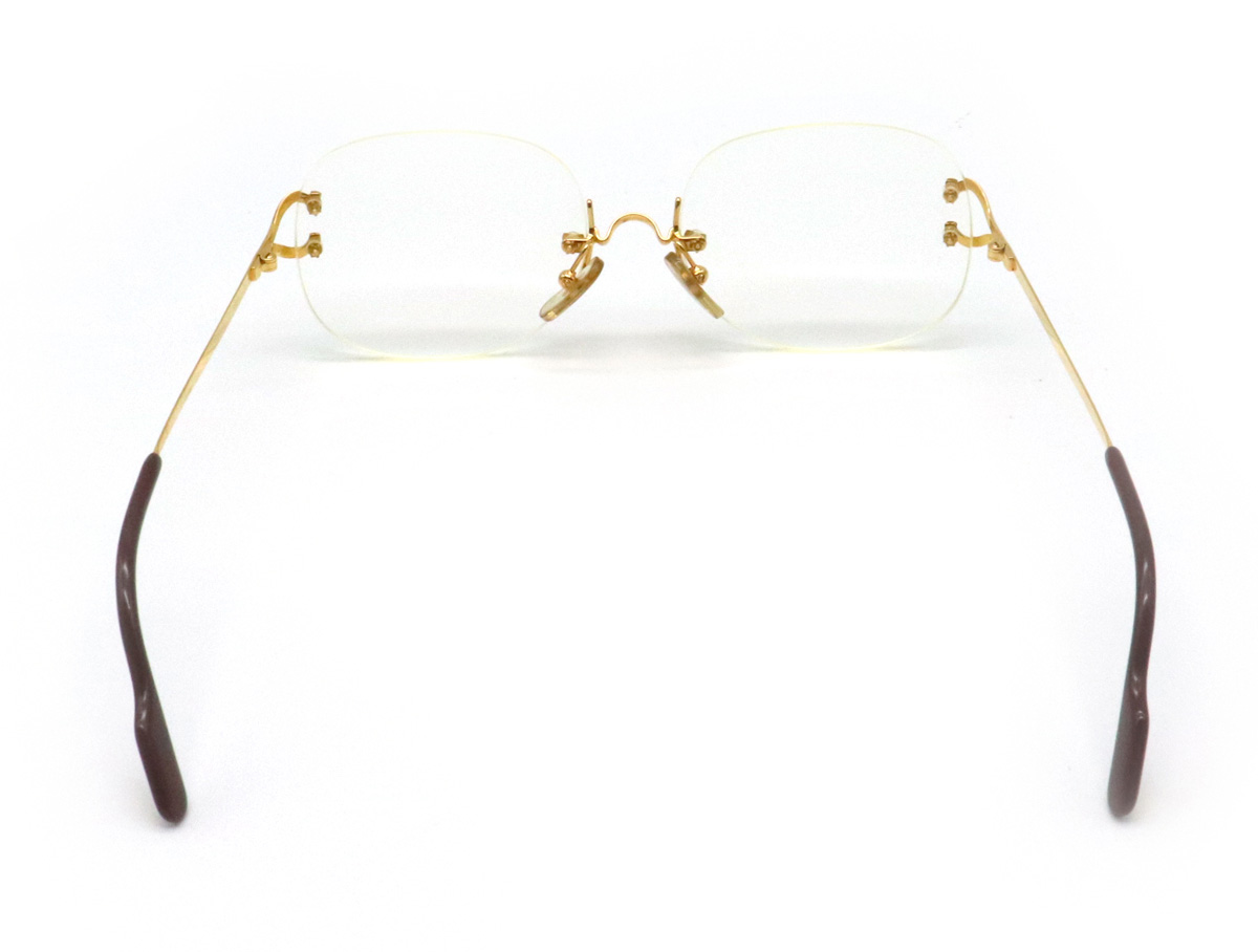 Cartier カルティエ 眼鏡 メガネ めがね 度入り フレーム ゴールドカラー 【中古】 | Blumin 楽天市場店