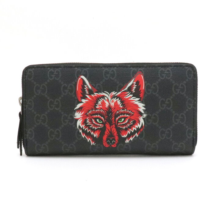 楽天市場】【財布】GUCCI グッチ GGスプリーム ウルフヘッド ラウンド  
