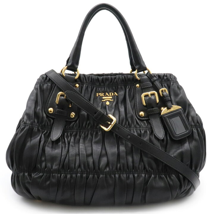 楽天市場】【バッグ】PRADA プラダ NAPPA GAUFRE ギャザー  