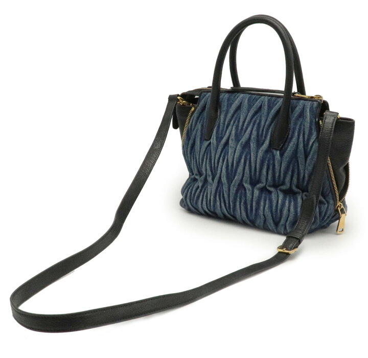 楽天市場】【バッグ】Miu Miu ミュウ ミュウ ミュウミュウ デニム  