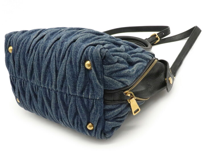 楽天市場】【バッグ】Miu Miu ミュウ ミュウ ミュウミュウ デニム  