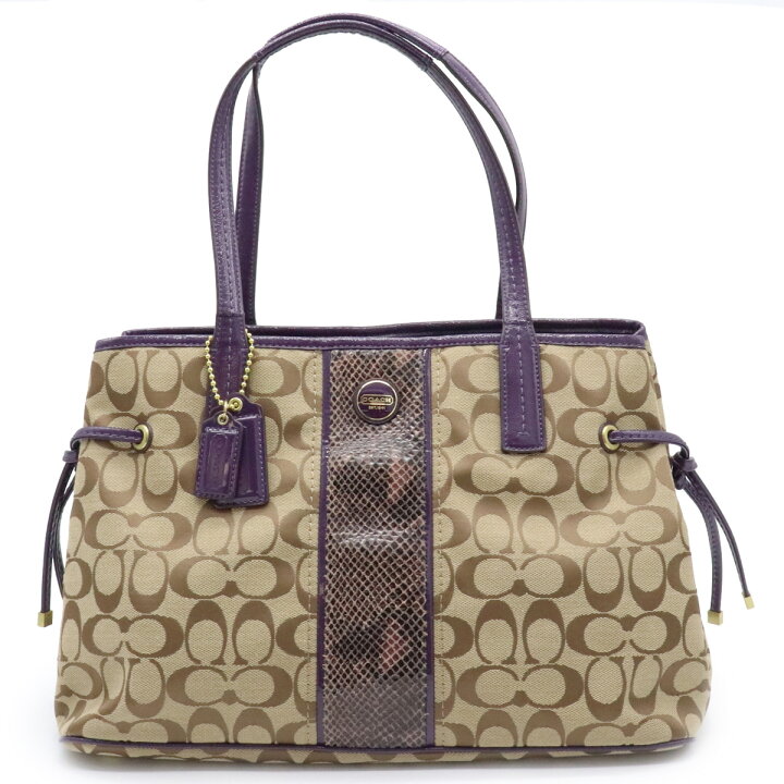 楽天市場】【バッグ】COACH コーチ シグネチャー ストライプ キャリー  