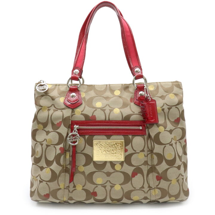 楽天市場】【バッグ】COACH コーチ ポピー シグネチャー トートバッグ  