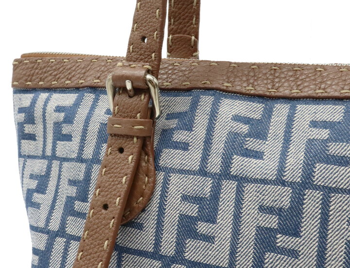 楽天市場】【バッグ】FENDI フェンディ ズッカ柄 ステッチ トート  