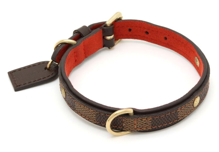 楽天市場 Louis Vuitton ルイ ヴィトン ダミエ コリエ バクスターmm 小型犬用首輪 ペット用首輪 Spオーダー品 スペシャルオーダー N 中古 Blumin 楽天市場店