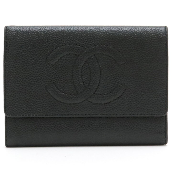 楽天市場】【財布】CHANEL シャネル キャビアスキン ココマーク 財布 3 