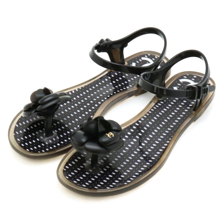 楽天市場】【靴】CHANEL シャネル カメリア ココマーク ビーチサンダル  