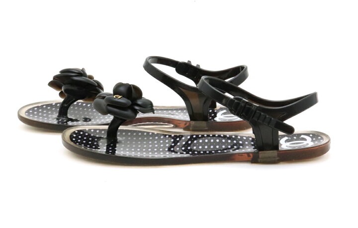 楽天市場】【靴】CHANEL シャネル カメリア ココマーク ビーチサンダル  