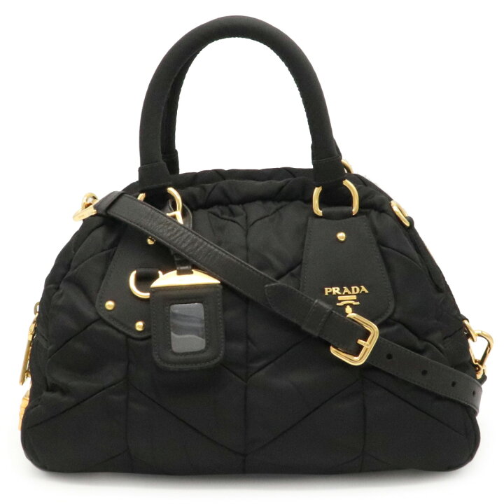 楽天市場】【バッグ】PRADA プラダ キルティング ハンドバッグ ドーム 