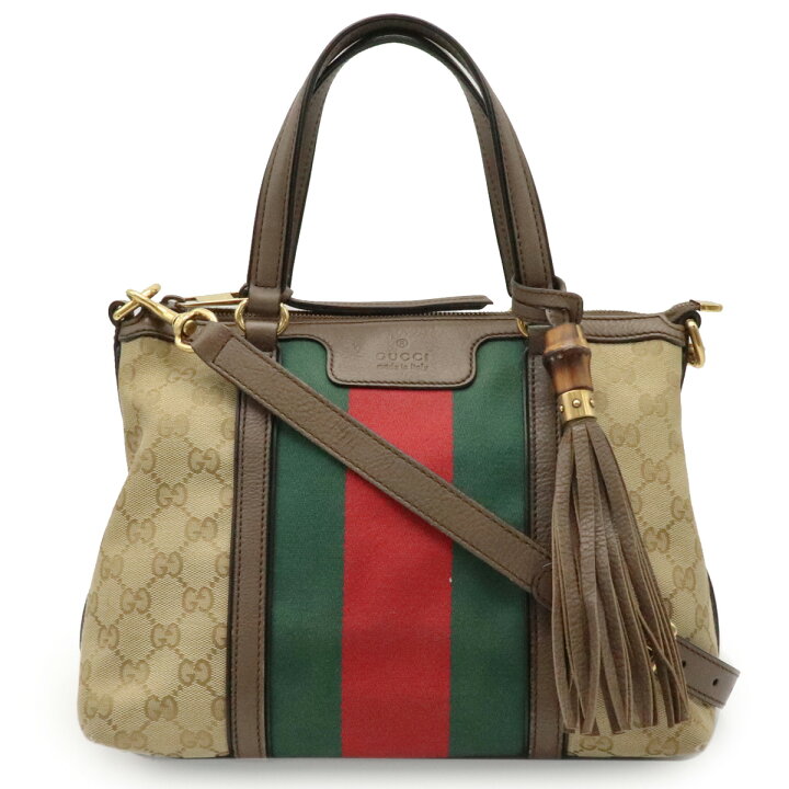 楽天市場】【バッグ】GUCCI グッチ GGキャンバス ラニア ウェブライン  