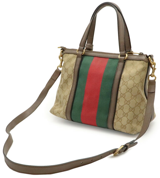 楽天市場】【バッグ】GUCCI グッチ GGキャンバス ラニア ウェブライン 