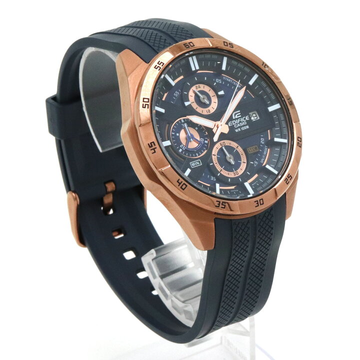CASIO EDIFICE クロノグラフ 腕時計 ネイビー/ゴールド