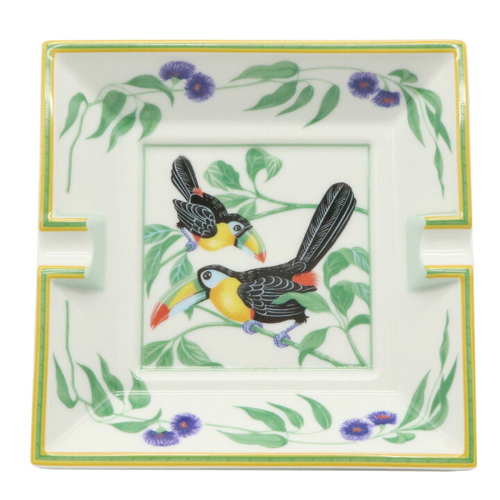 楽天市場】HERMES エルメス アッシュトレイ 灰皿 オオハシ鳥 陶器 