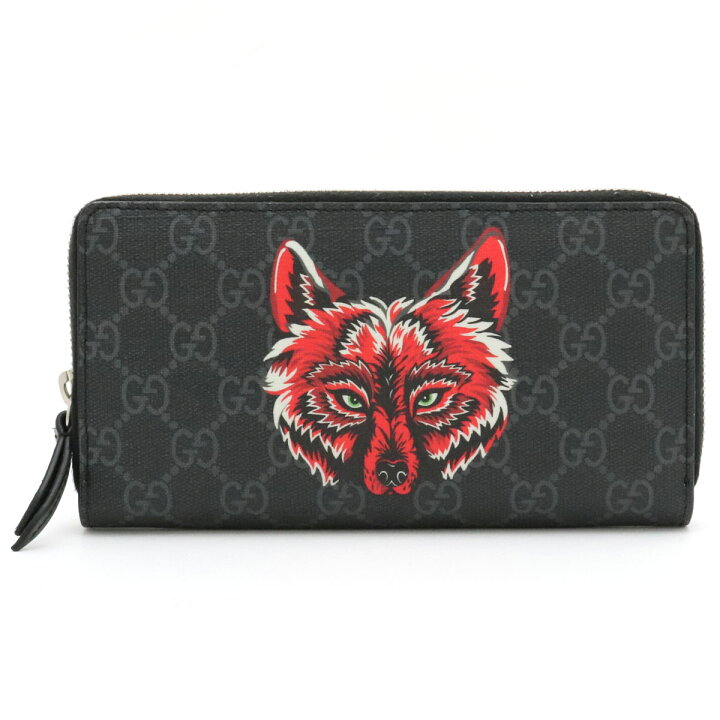 楽天市場】【財布】GUCCI グッチ GGスプリーム ウルフヘッド アニマル 