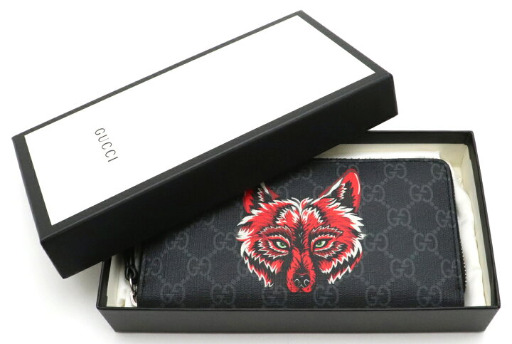 楽天市場】【財布】GUCCI グッチ GGスプリーム ウルフヘッド アニマル  