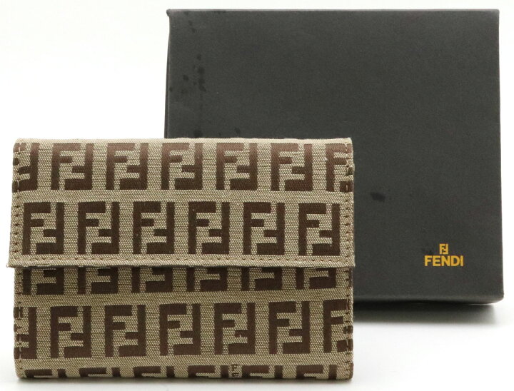 楽天市場】【未使用品】【財布】FENDI フェンディ ズッキーノ柄 三  