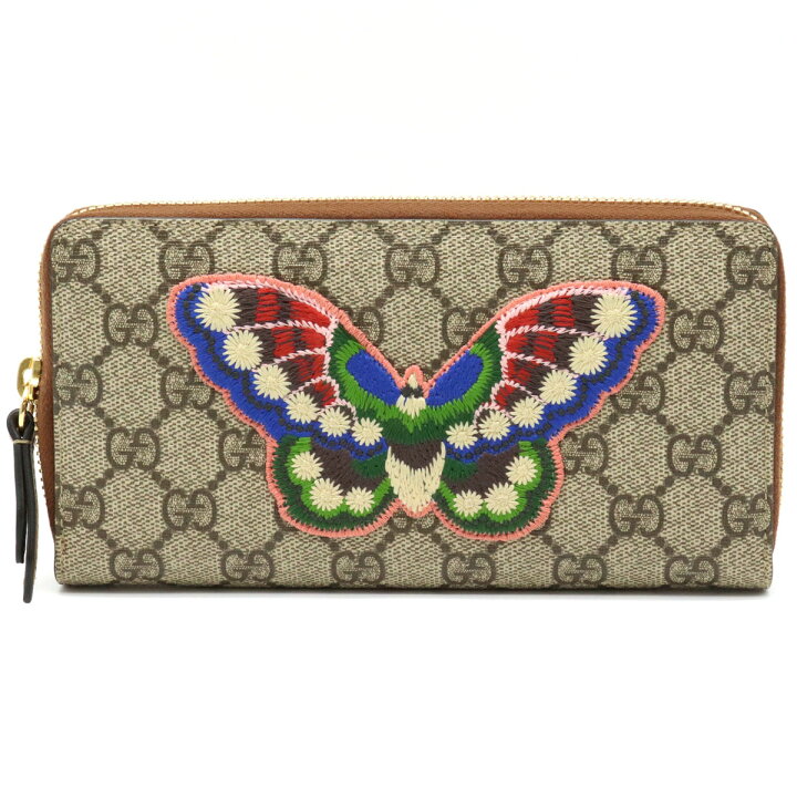 楽天市場】【未使用品】【財布】GUCCI グッチ GGスプリーム バタフライ  