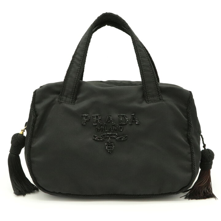 楽天市場】【バッグ】PRADA プラダ ビーズロゴ ポーチ 化粧 マルチ  