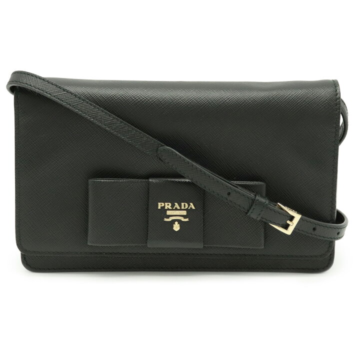 楽天市場】【財布】PRADA プラダ SAFFIANO LUX リボンポシェット 