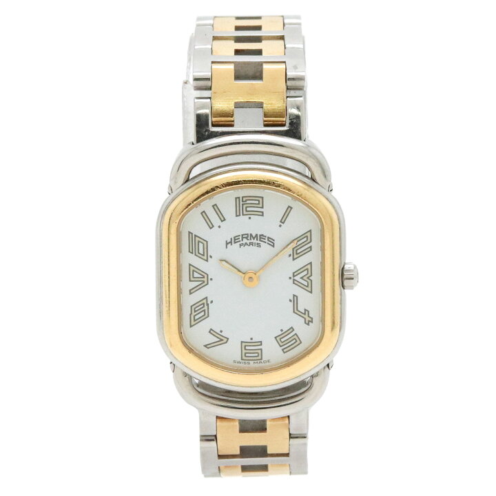 HERMES エルメス ラリー 腕時計 レディース ホワイト文字盤 コンビ 