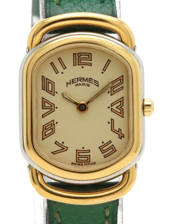 楽天市場】【ウォッチ】HERMES エルメス ラリー アイボリー文字盤 SS  